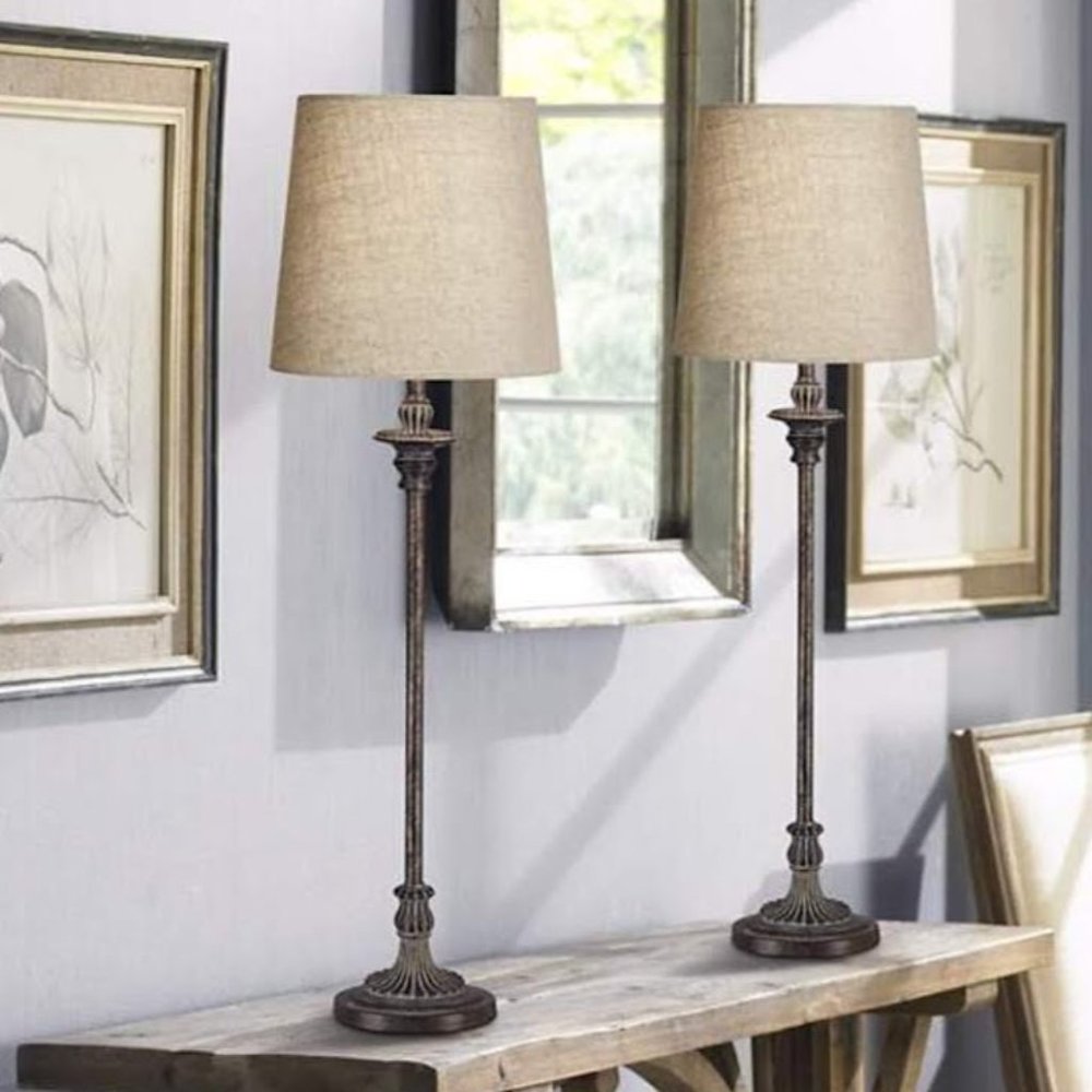 Bentley Weathered Buffet Lamps Set of 2